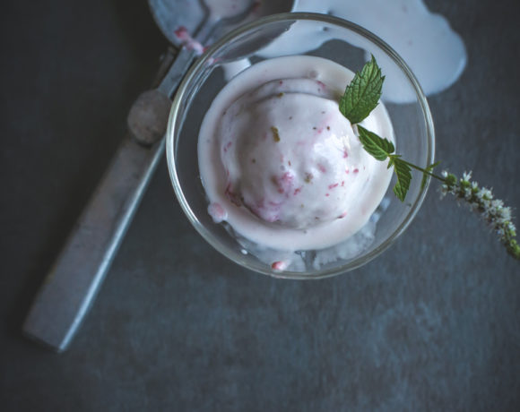 Strawberry Mint Mojito Ice Cream